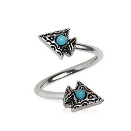 316L Stainless Steel Arrow Head Twist Jewelry / Cartilage Earring-1