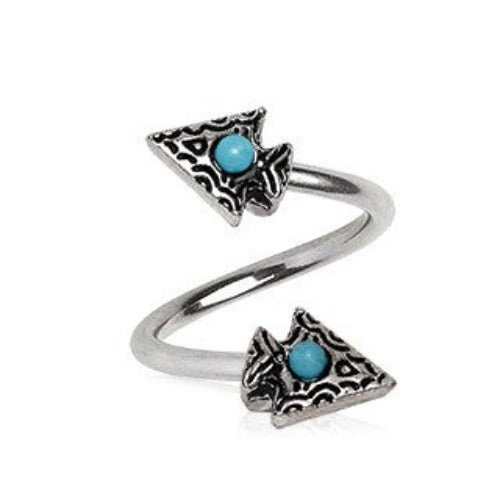 316L Stainless Steel Arrow Head Twist Jewelry / Cartilage Earring-1