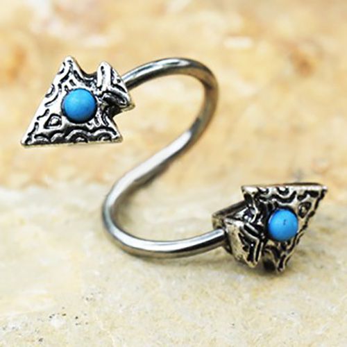 316L Stainless Steel Arrow Head Twist Jewelry / Cartilage Earring-0